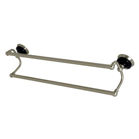 Kingston Brass BA9113BN Water Onyx 24" Dual Towel Bar, Brushed Nickel BA9113BN